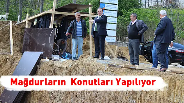 Heyelan mağdurlarına Konut yapımı başladı