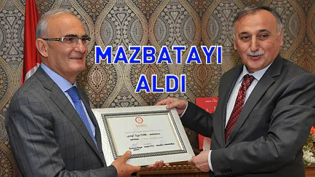Başkan Yılmaz Mazbatasını Aldı