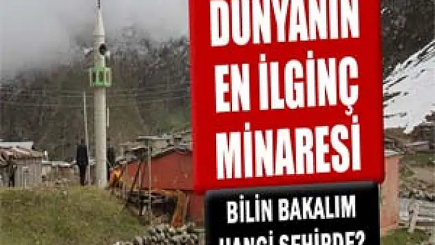 Dünyanın en ilginç minaresi