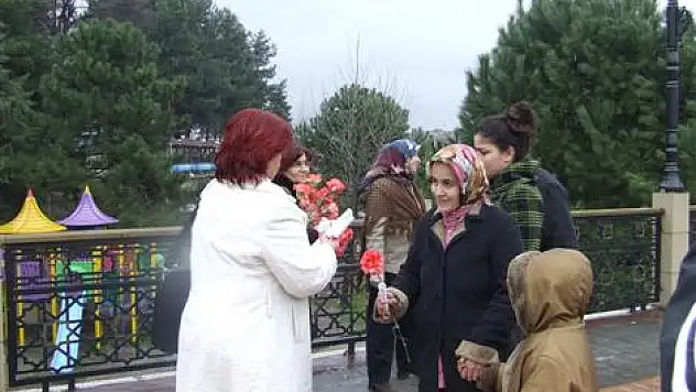 CHP, Kadın Kolları karanfil dağıttı