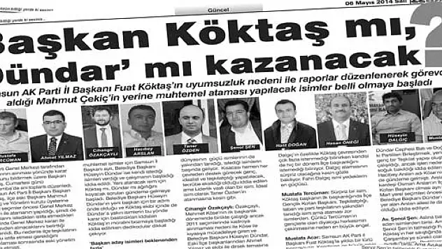 Başkan Köktaş mı, Dündar' mı kazanacak