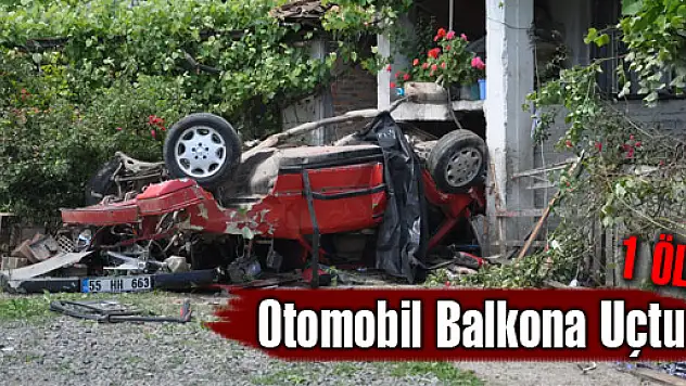 Otomobil Uçtu.... 1 Ölü, 1 Yaralı