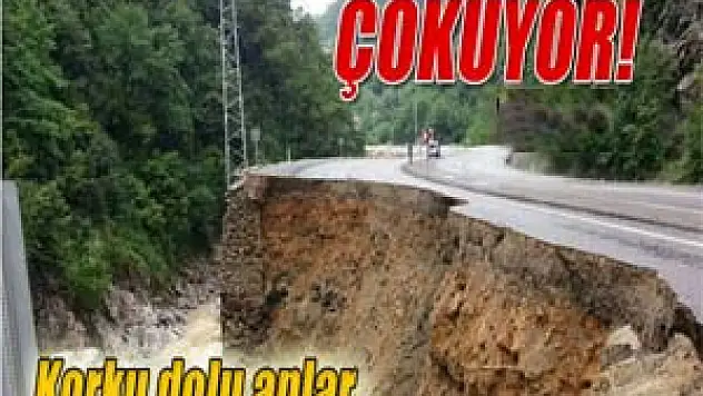 Zonguldak-Ankara karayolu çöktü