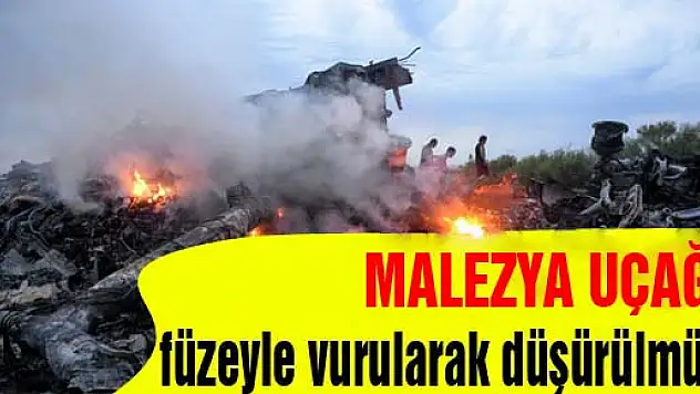 Malezya uçağı füzeyle vurularak düşürülmüş