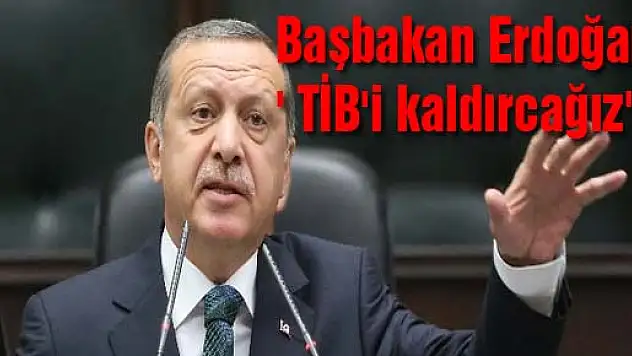 Başbakan Erdoğan: ' TİB'i kaldırcağız'