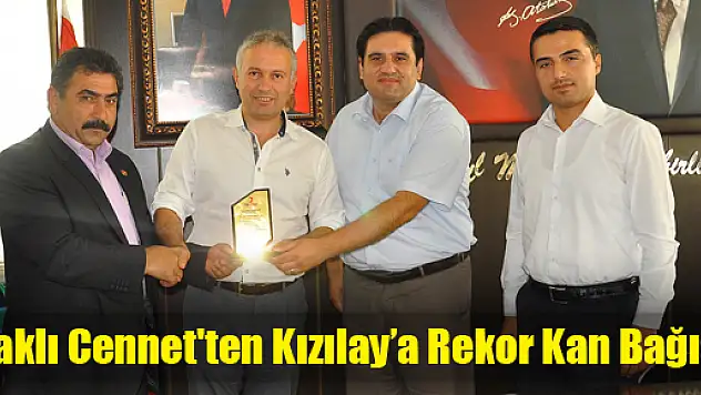 Saklı Cennet'ten Kızılay'a Rekor Kan Bağışı