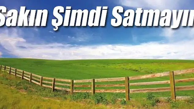 Sakın Şimdi Satmayın
