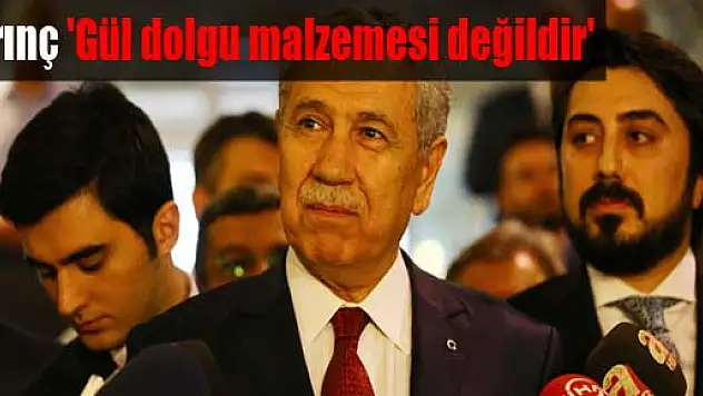 Arınç: 'Gül dolgu malzemesi değildir'
