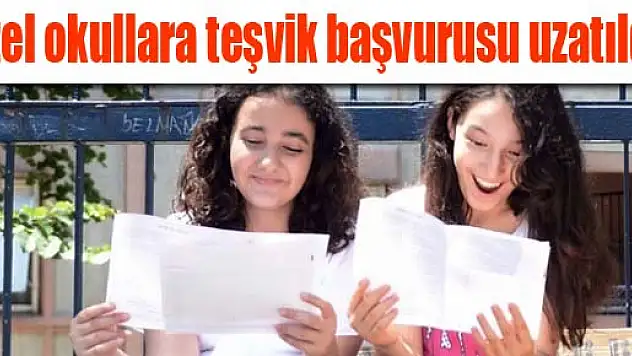Özel okullara teşvik başvurusu uzatıldı
