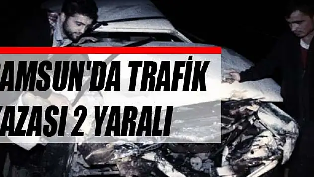 SAMSUN'DA OTOMOBİL BARİYERE ÇARPTI