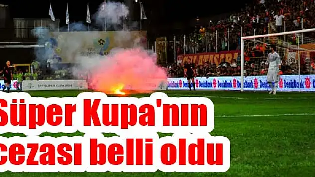 Süper Kupa'nın cezası belli oldu