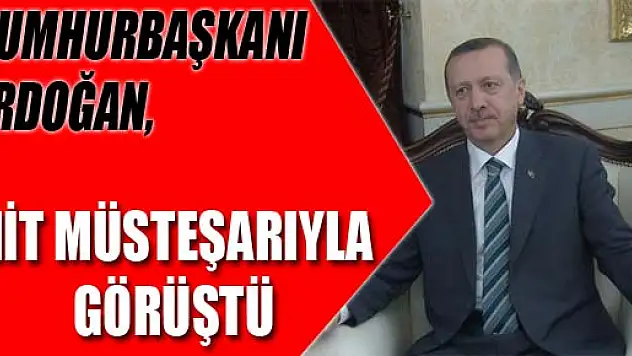 Cumhurbaşkanı Erdoğan, MİT Müsteşarıyla görüştü