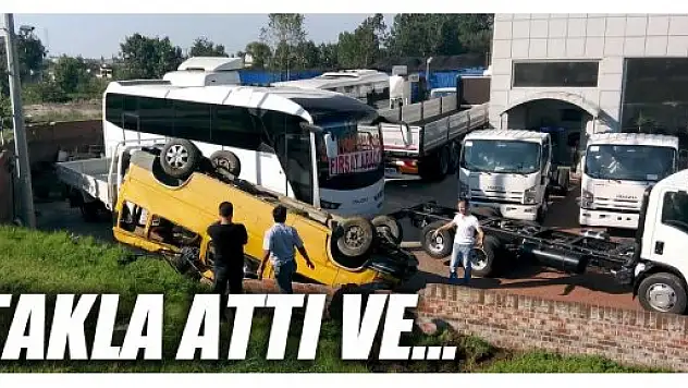 Minibüs Takla Attı: 2 Yaralı