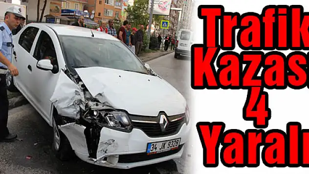 SAMSUN'DA TRAFİK KAZASI: 4 YARALI