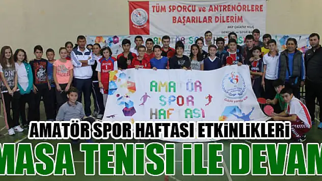 Çarşamba'da Amatör Spor Haftasında' Masa Tenisi Coşkusu