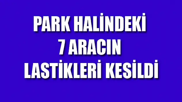 PARK HALİNDEKİ 7 ARACIN LASTİKLERİ KESİLDİ