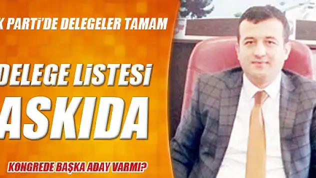 AK Parti'de Delege Listeleri Tamam