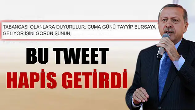 Erdoğan'ın mitingi öncesi ortalığı karıştıran tweete 10 ay hapis
