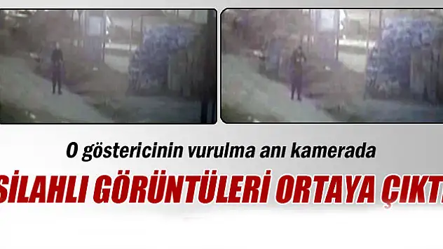 O göstericinin vurulma anı kamerada