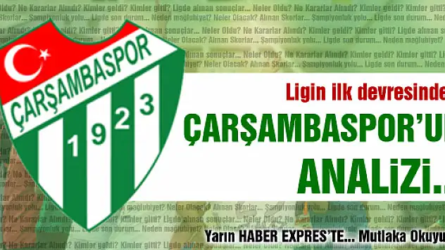 Çarşambaspor Analizi 