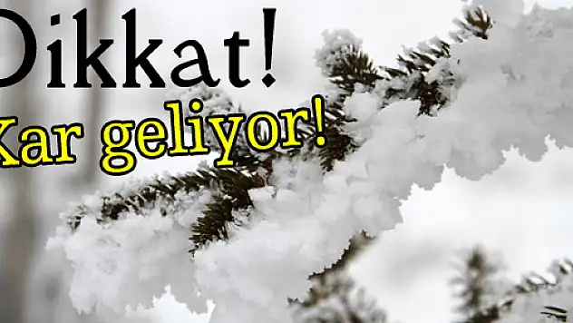 Dikkat! Kar geliyor!