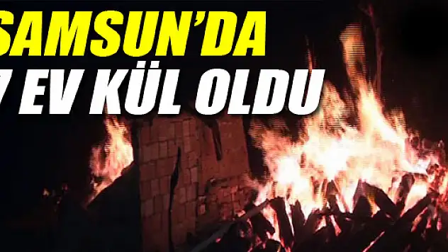 Samsun'da yangın: 7 ev kül oldu