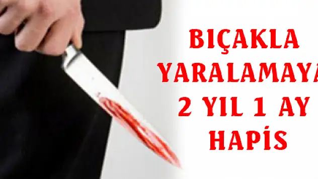 BIÇAKLA YARALAMAYA 2 YIL 1 AY HAPİS