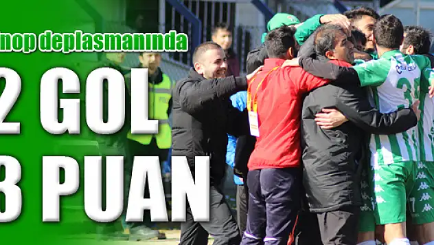 Sinop deplasmanında 2 GOL, 3 PUAN