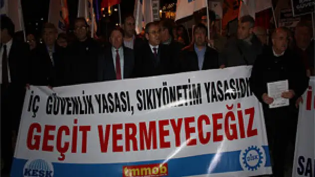  'İÇ GÜVENLİK YASA TASARISI'NA PROTESTO