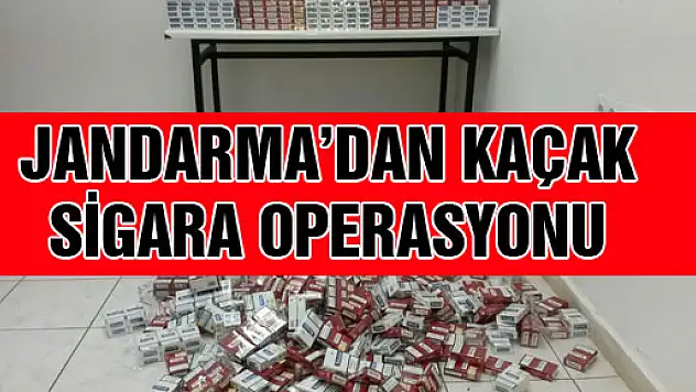 JANDARMA'DAN KAÇAK SİGARA OPERASYONU