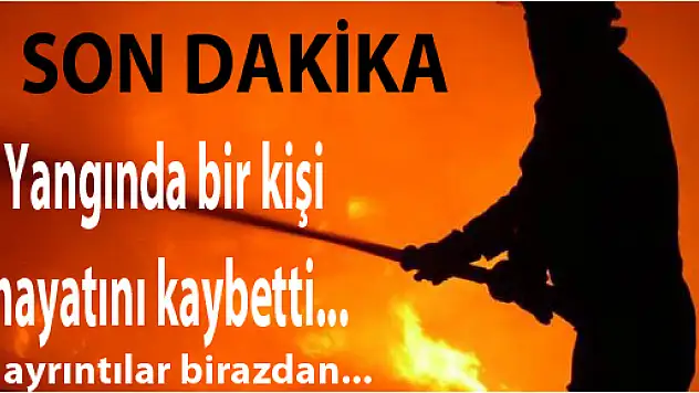 Bir kişi yanarak can verdi