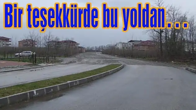 Bir teşekkürde bu yoldan…