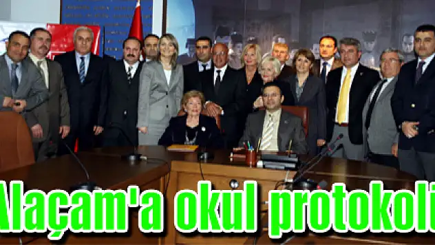 Alaçam'a okul protokolü