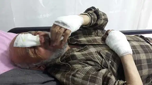 MOTOSİKLETTEN DÜŞEN YAŞLI ADAM HASTANELİK OLDU