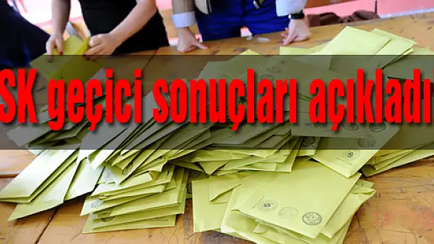 YSK geçici sonuçları açıkladı!