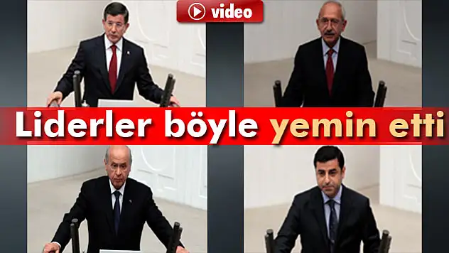 Liderler böyle yemin etti