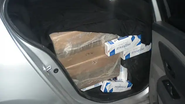 9 bin paket sigara yakalandı