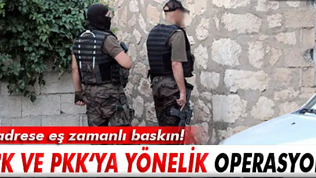 Terör örgütünün şehir yapılanması KCK'ya operasyon