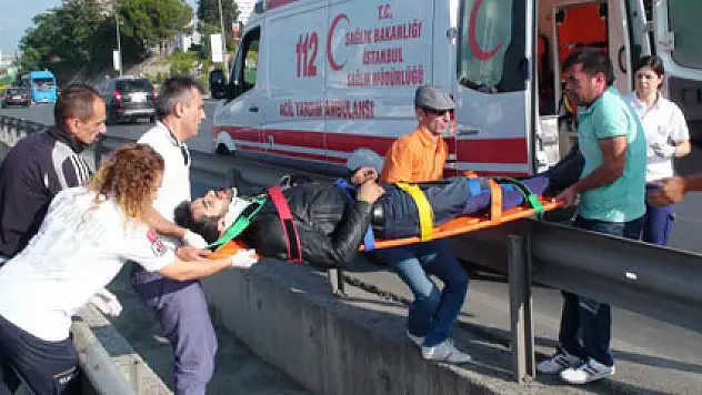 5-E karayolundan yan yola yaralı taşıma çilesi