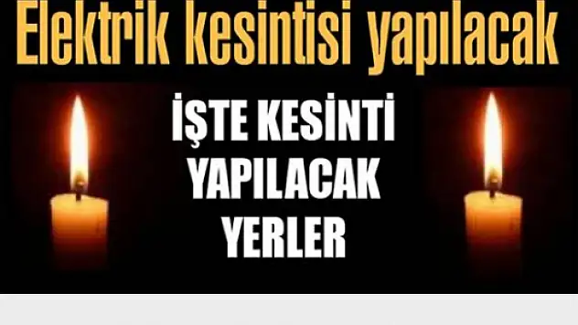 Samsun İlinde programlı elektrik kesintisi bildirimi