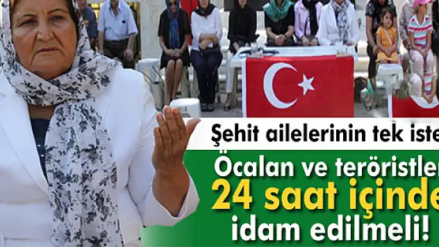 Şehit aileleri teröristlerin 24 saat içinde asılmasını istedi