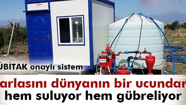 Cep telefonuyla hem suluyor hem gübreliyor