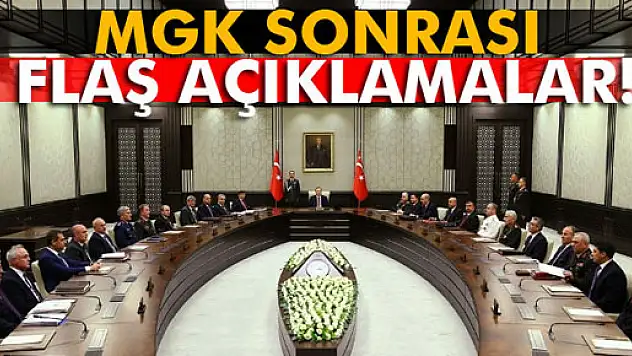 MGK sonrası flaş açıklamalar!