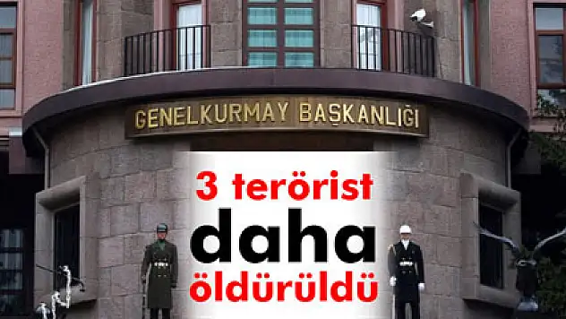 3 terörist daha öldürüldü