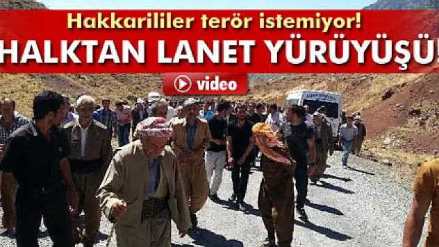 Şemdinli halkı teröre karşı yürüdü