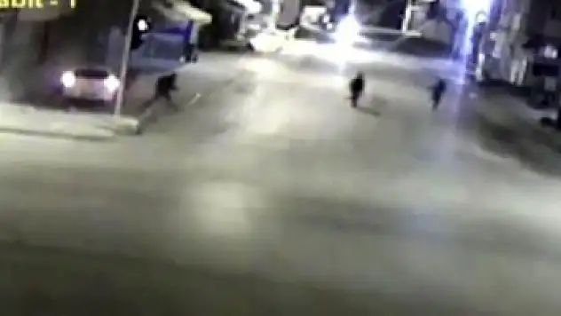 Kaza yaptıkları otomobili bırakıp, koşarak kaçtılar