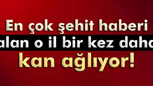 Şehit ateşi Osmaniye'ye düştü