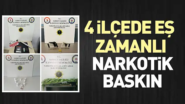 4 İlçede Eş Zamanlı Narkotik Baskın