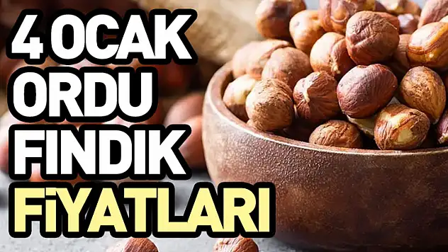 4 Ocak Ordu Fındık Fiyatları Açıklandı