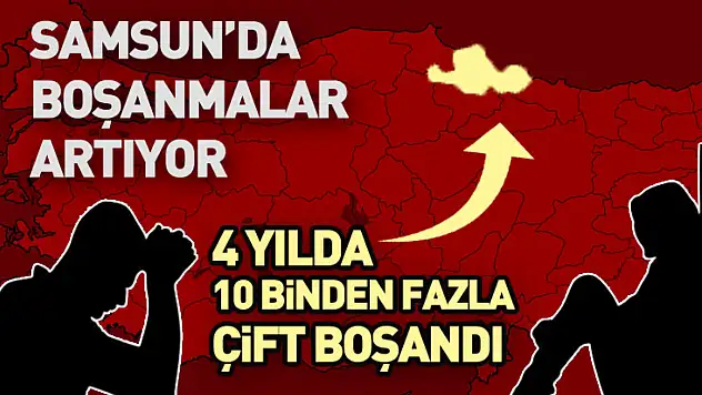 4 yılda 10 binden fazla çift boşandı : Samsun'da boşanmalar artıyor